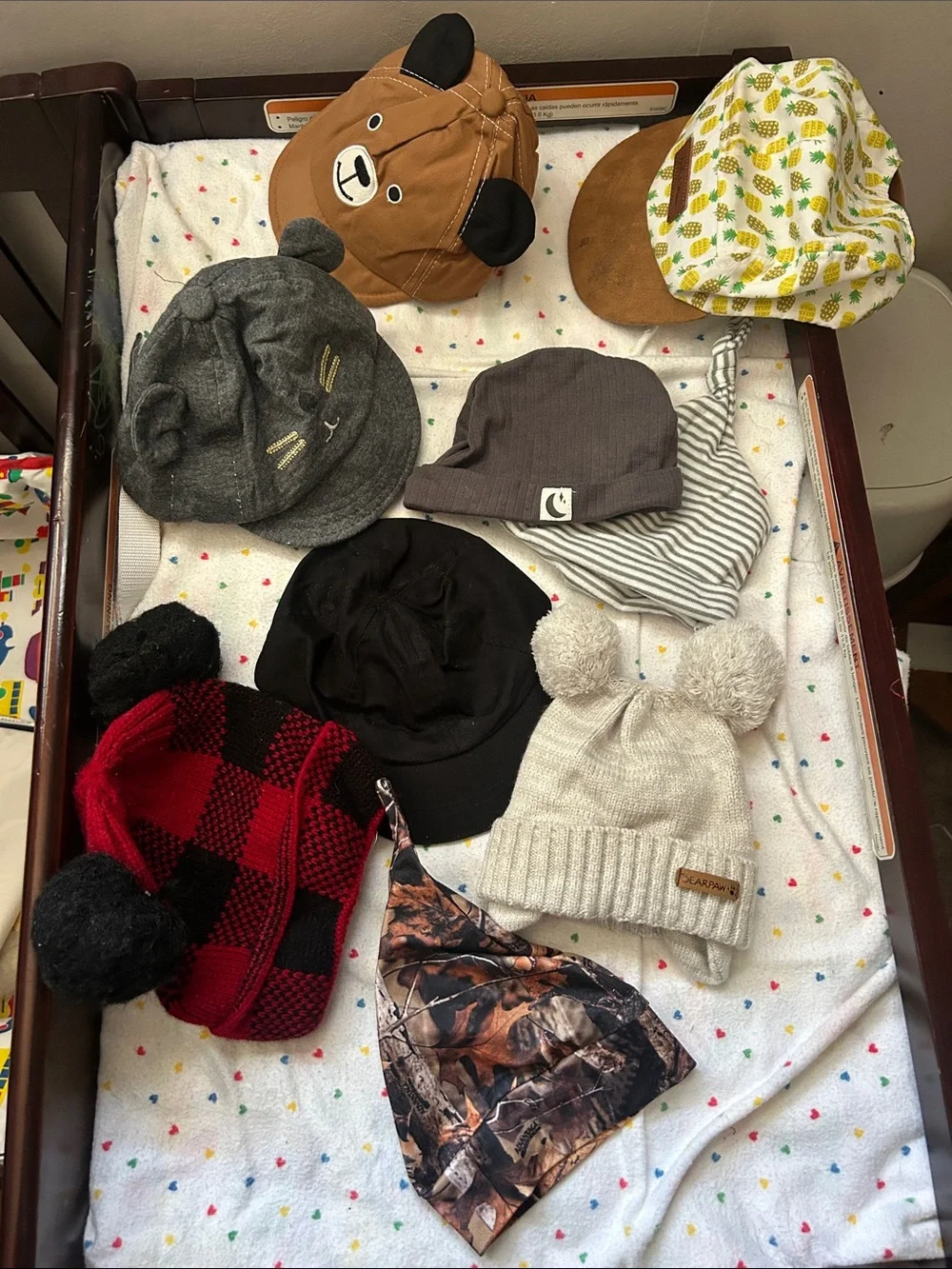 Bundle of 10 Baby & Toddler Hats - Neutral & Fun Prints